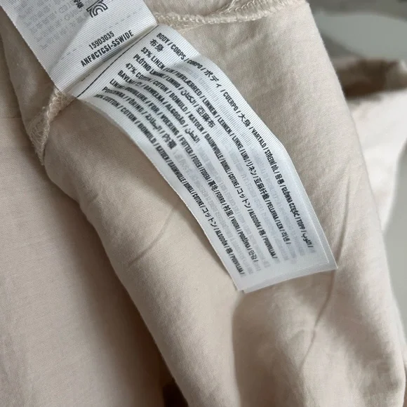 Abercrombie & Finch Medium Petite Button-Front Maxi Dress in Light Beige - Picture 6 of 7